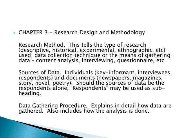 Thesis chapter 3 research design