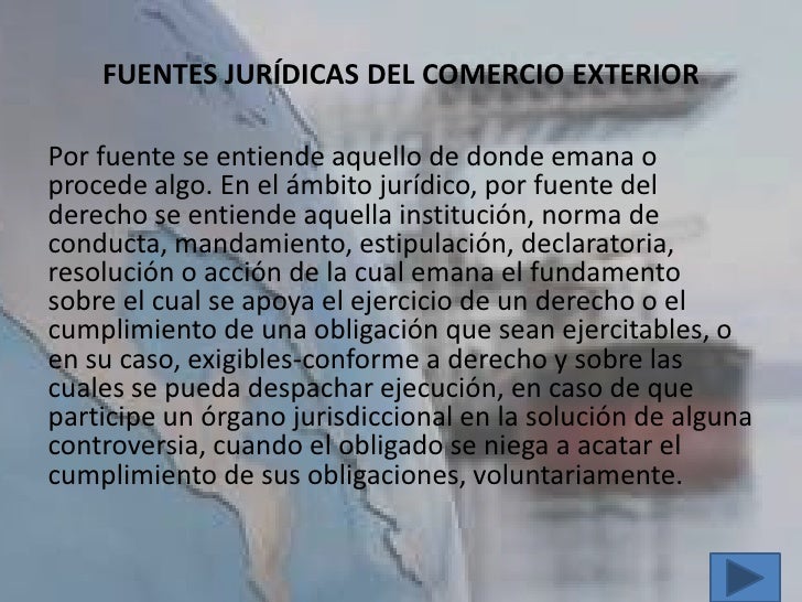 Régimen Legal de Comercio Exterior