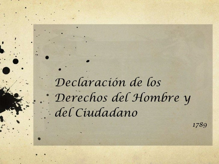 Declaración de Derechos del Hombre y