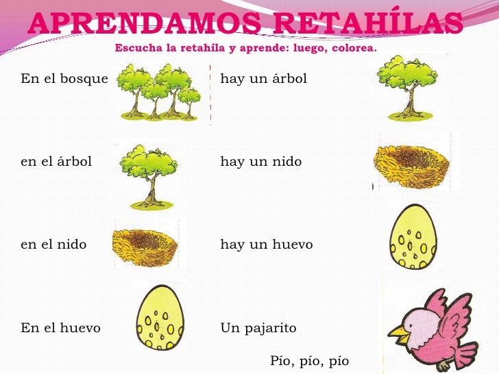 Retahilas con dibujos - Imagui Retahilas con dibujos - Imagui