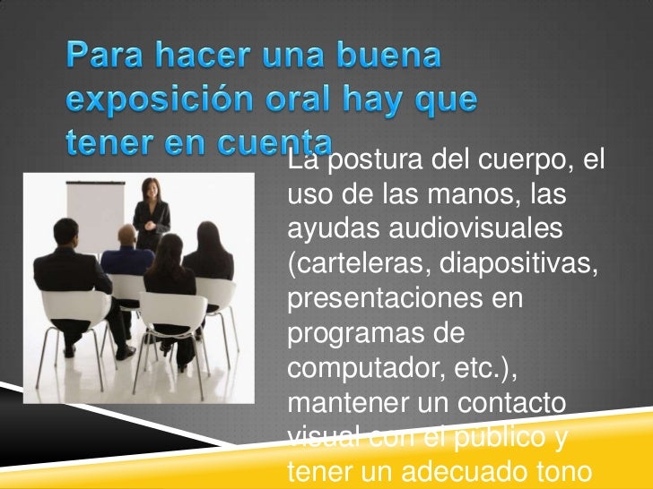 Elementos de la exposición oral