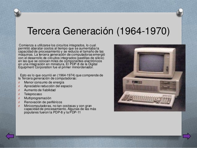 COMPUTADORAS DE LA TERCERA GENERACION computadoras de la tercera generacion: