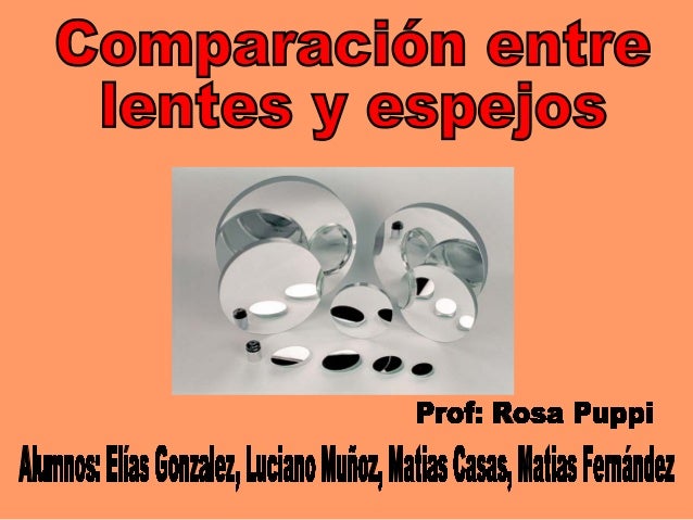 Comparación entre lentes y espejos Distancia Entre Aparador Y Espejo ~ Comparación entre lentes y espejos