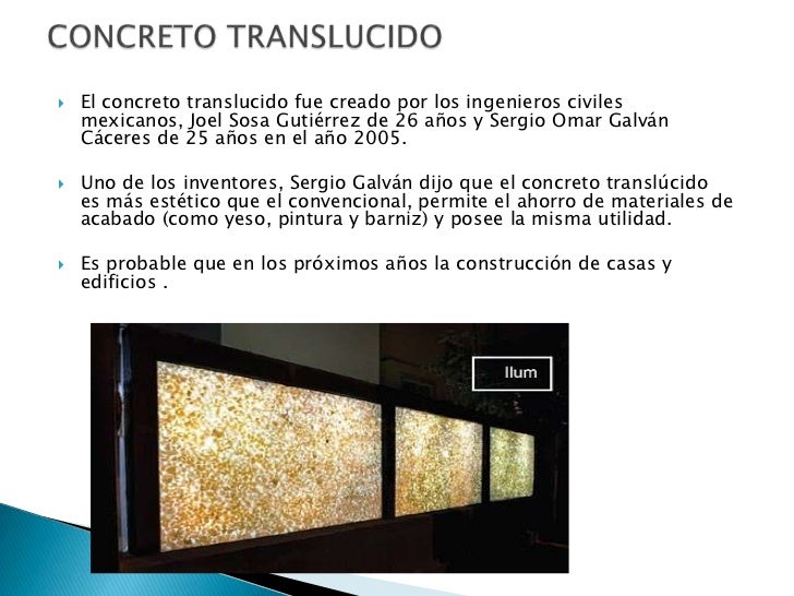 Presentación concreto translucido