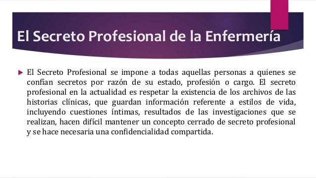 Secreto Profesional En Enfermería En México Pdf es.slideshare.net
