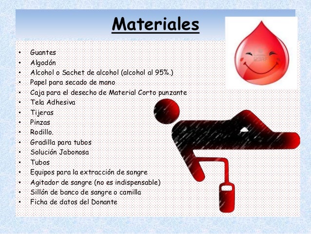 Presentaciòn flebotomia en donantes de sangre