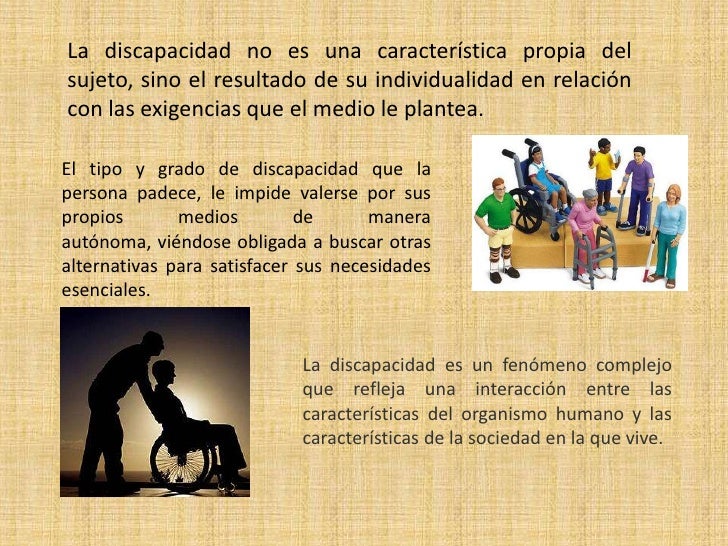 Presentación que entendemos por discapacidad