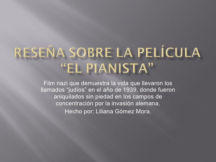 Reseña de una película