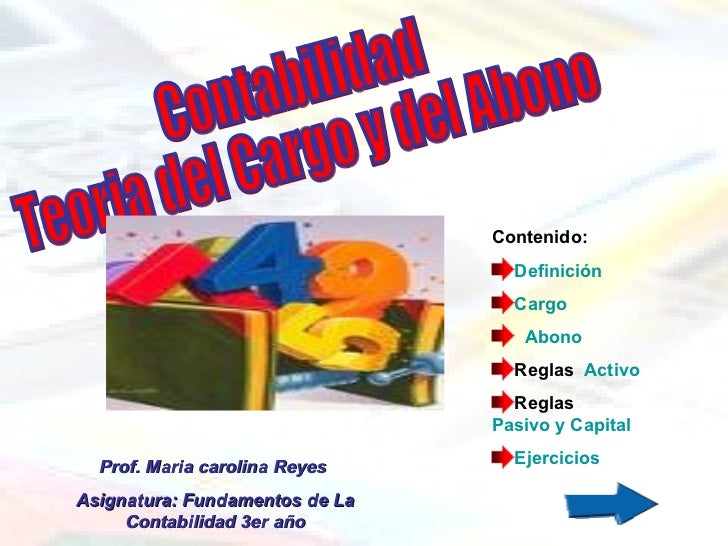 CARGO Y ABONO cargo y abono: