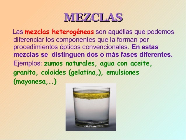 Presentacion unidad1: La materia. Tipos de mezclas