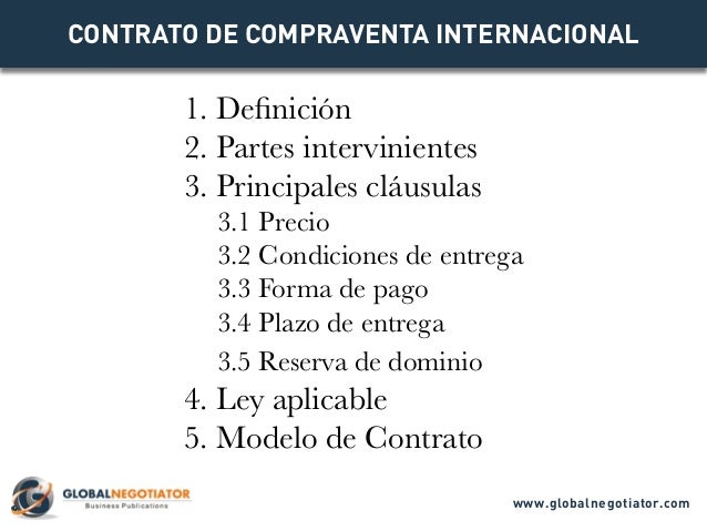 CONTRATO DE COMPRAVENTA INTERNACIONAL - Modelo de Contrato y Ejemplo