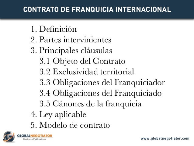 FRANQUICIAS CONTRATO franquicias contrato: