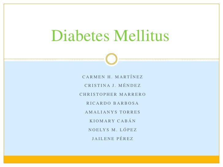 Presentacion de diabetes mellitus Presentacion de diabetes mellitus