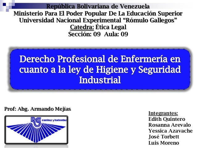HIGIENE Y SEGURIDAD EN VENEZUELA higiene y seguridad en venezuela: