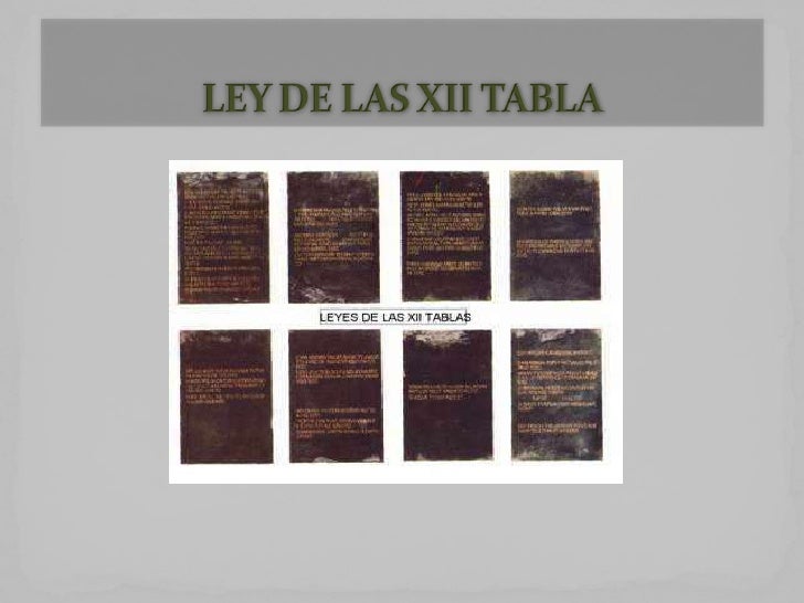Presentacion ley de las xii tablas