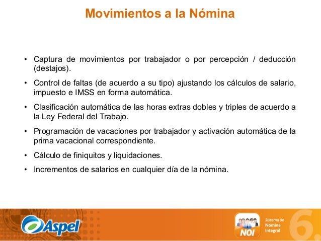 Aspel NOI | Sistema de Nómina