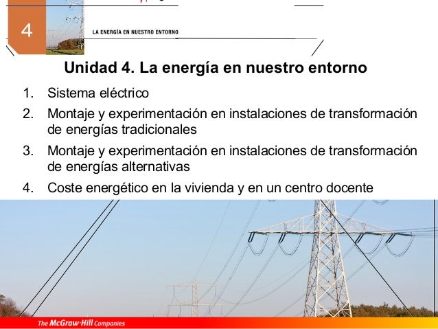 la energia en nuestro entorno Unidad 4