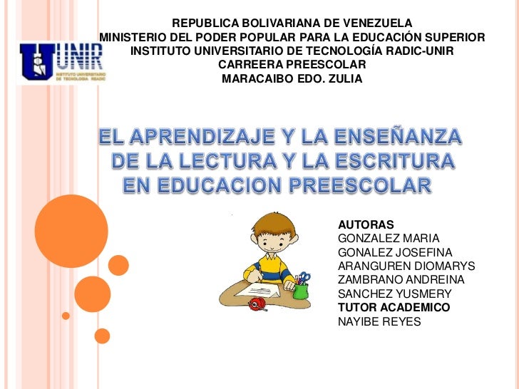 EL APRENDIZAJE DE LA LECTOESCRITURA EN NINOS el aprendizaje de la lectoescritura en ninos: