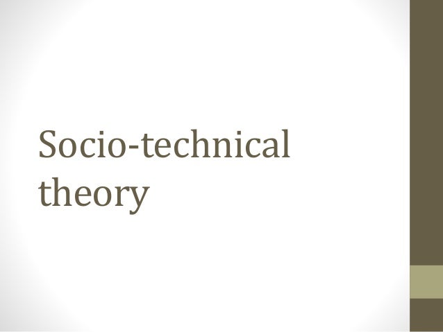 Dissertation socio technical theory