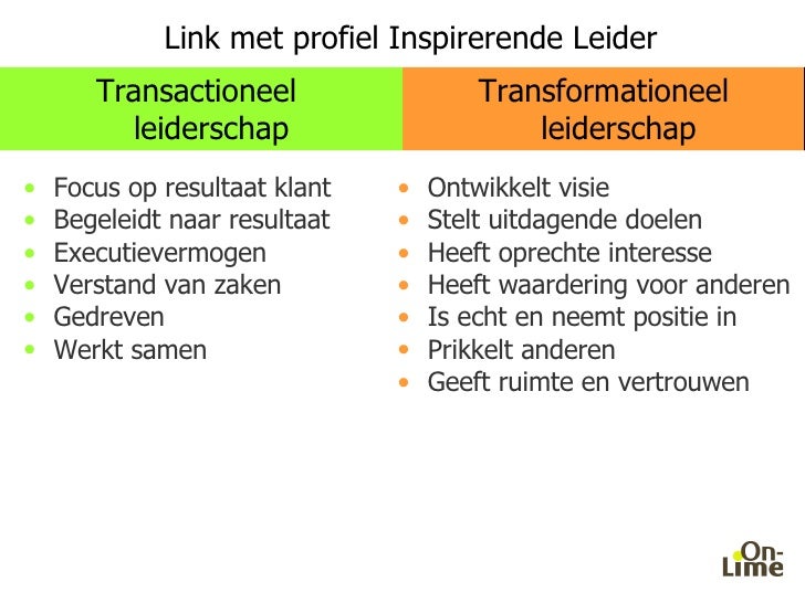 Presentatie Transformationeel Leiderschap
