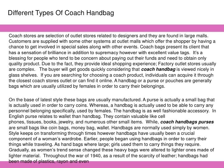 types of coach