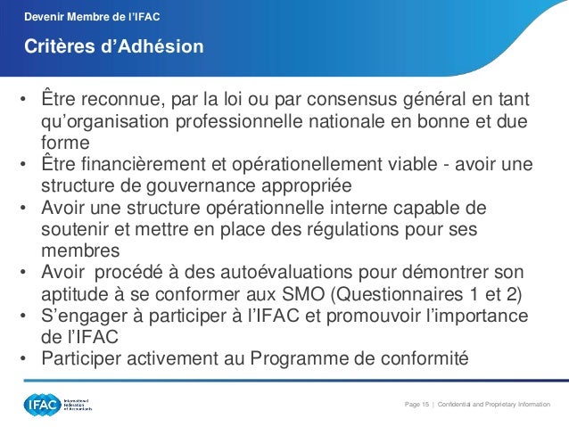 comment devenir membre de l'ifac