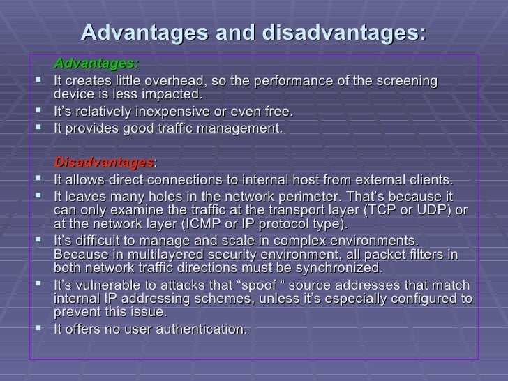 Presentation, Firewalls