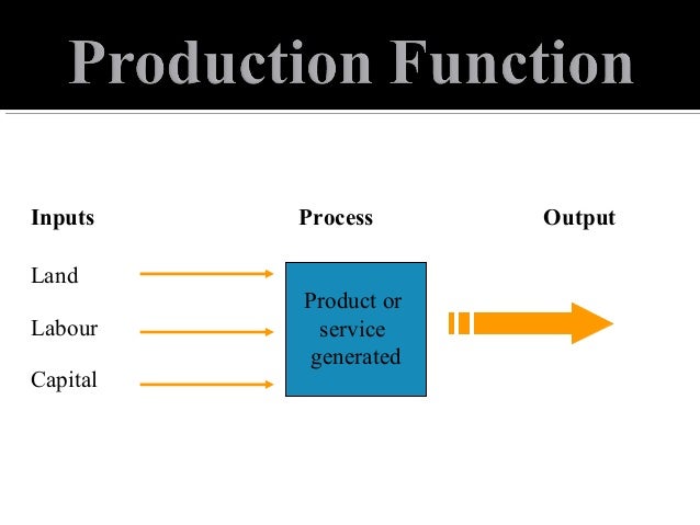 production function production output