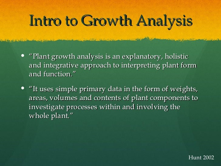 Relative Growth Rate (RGR) Plant Physiology