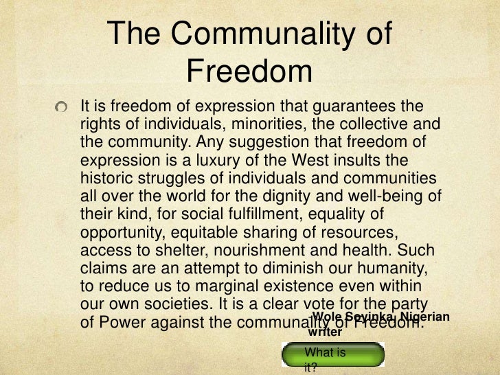 Essay on importance of freedom in our life