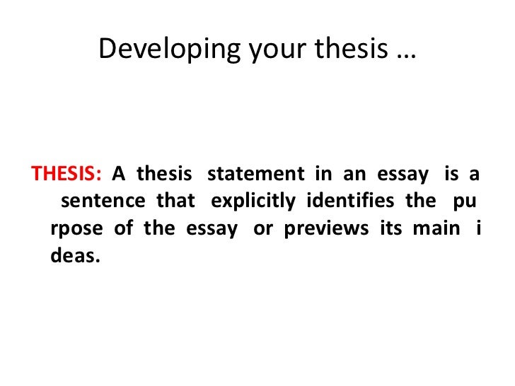 Writing an analytical thesis statement