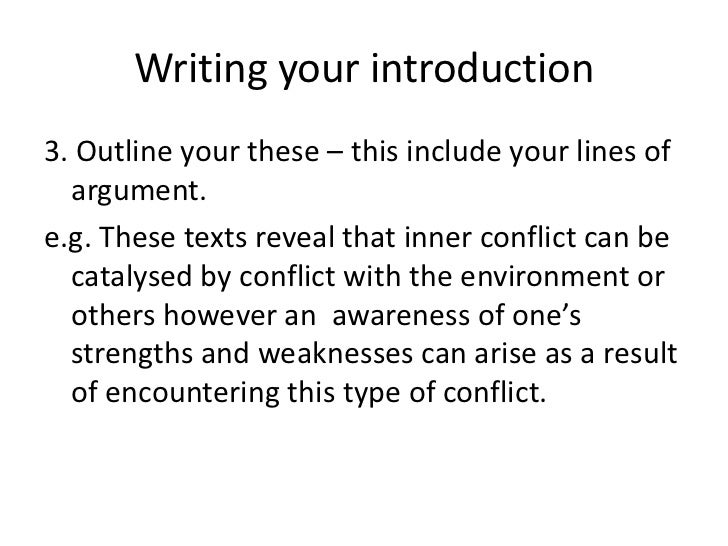 How to write a personal conflict essay