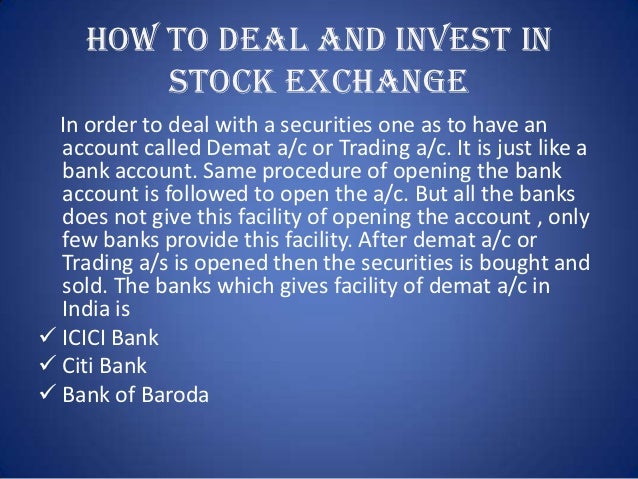 procedure to invest in stock market in india