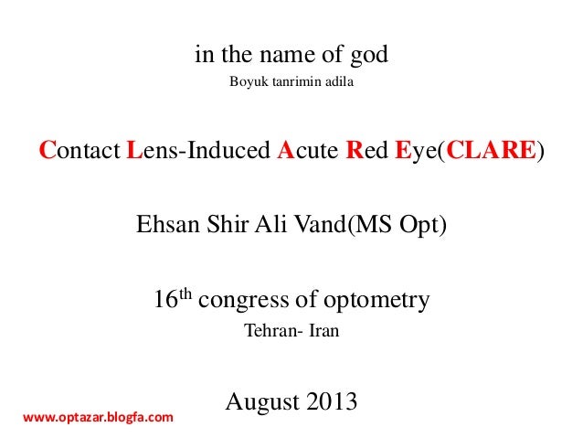 Contact Lens-Induced Acute Red Eye(CLARE)