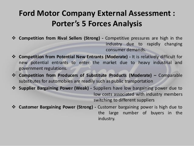Ford motor company case study strategic management
