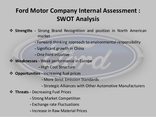 Ford motor company case study strategic management