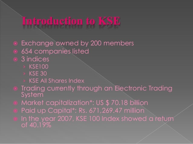 Trading system of karachi stock exchange