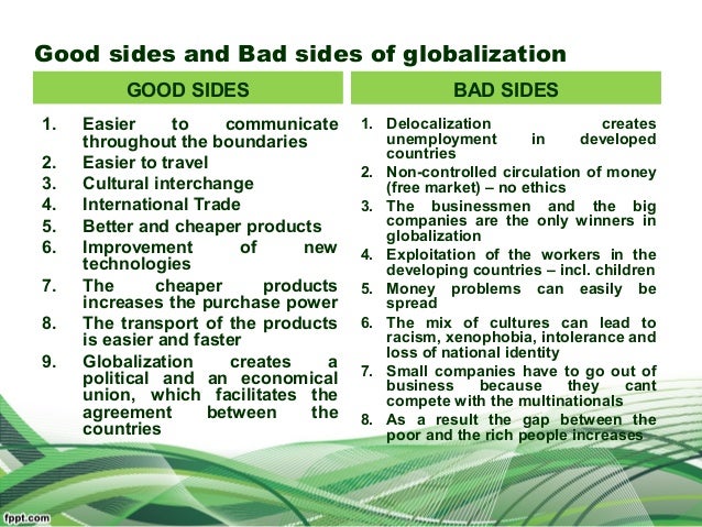 good and bad sides of creating good and bad sides of creating