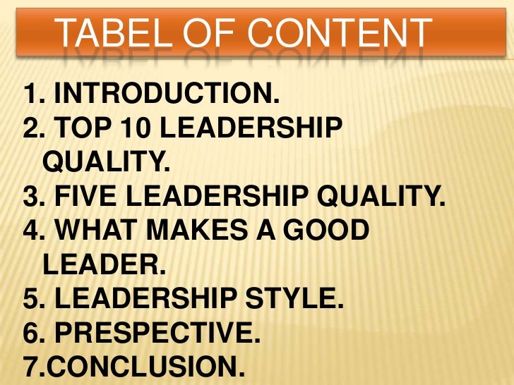 Good leadership qualities essay