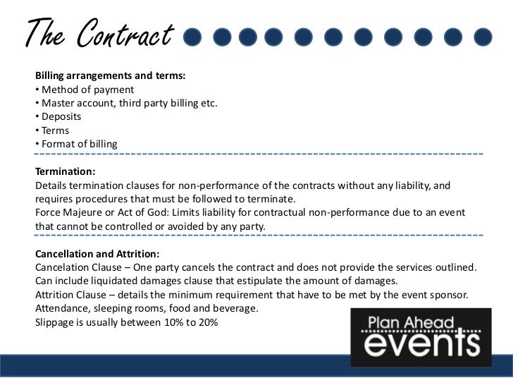 sample event planning contract