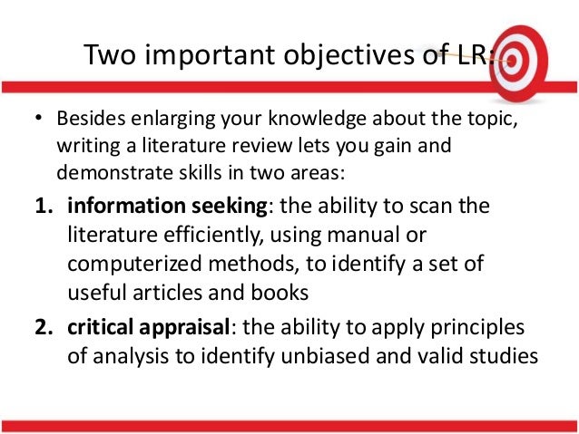 Purpose of literature review in quantitative research