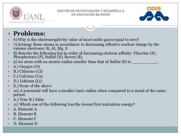 Arrange these ions according to ionic radius. - kbmoli