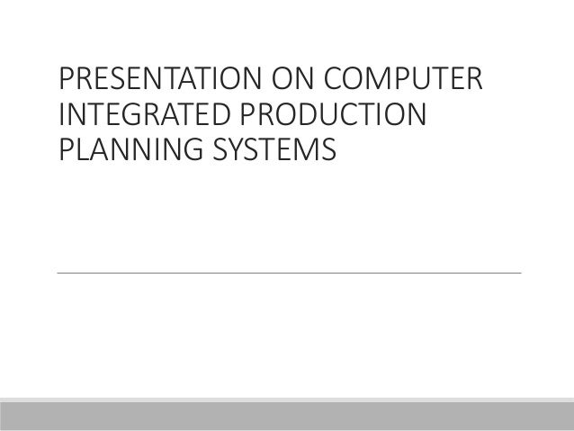 thesis production planning