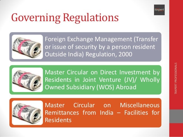 Fema provision for forex outward remittance