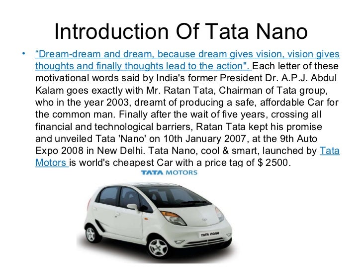 case study on tata nano plant Swot analysis of tata nano - the article delves on the fact that tata nano has failed to achieve its sales figures and carries out a tata nano swot to find out the reason price itself was a major strength factor for the mini magical vehicle which created a sensation all over the world. case study on tata nano plant Swot analysis of tata nano - the article delves on the fact that tata nano has failed to achieve its sales figures and carries out a tata nano swot to find out the reason price itself was a major strength factor for the mini magical vehicle which created a sensation all over the world.