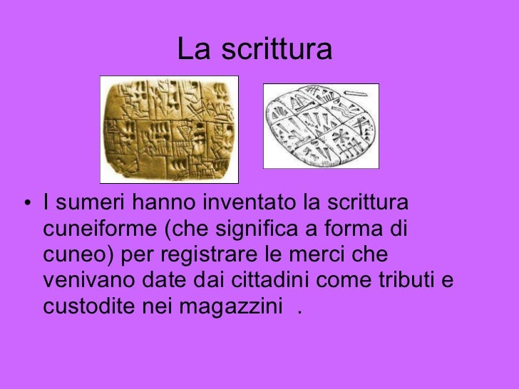 Come Si Chiama La Scrittura Dei Sumeri