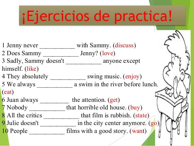 Resultado de imagen de ejercicios de present simple