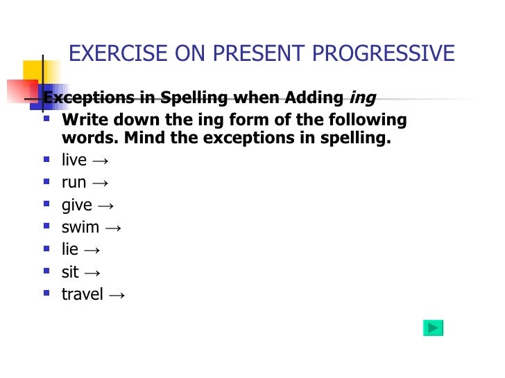 Present Progressive Presentation