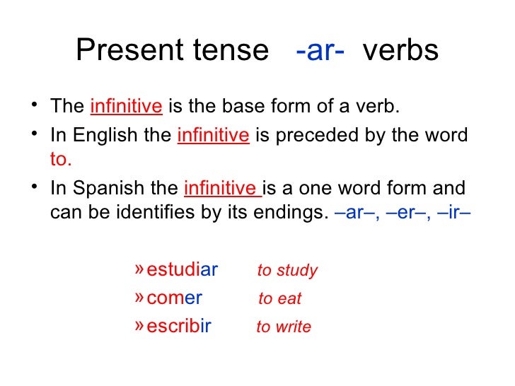 Present tense presentation