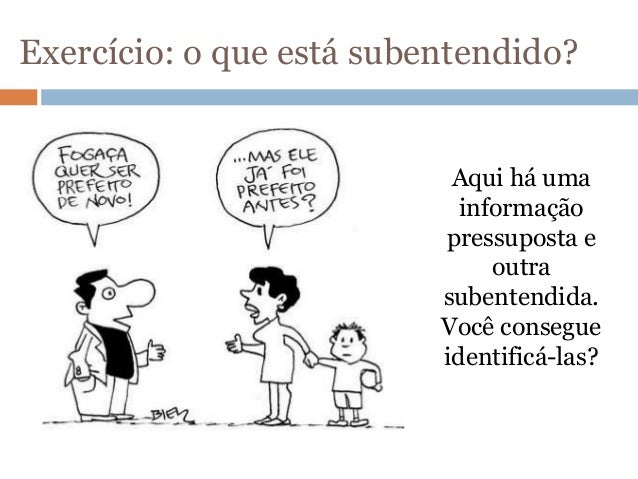 Pressuposto e subentendido
